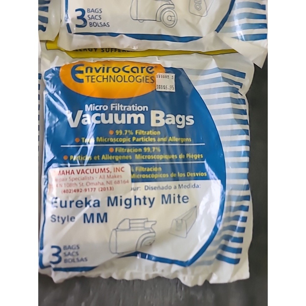 12 Eureka Allergy Mighty Mite Vacuum Style MM Bags Canister Limited Sanitaire...